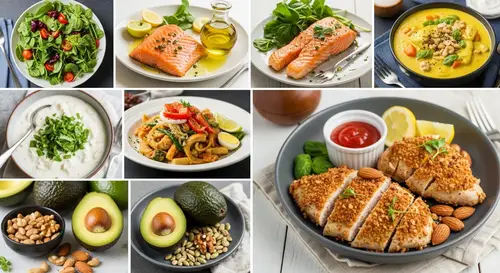 Vibrant Keto-Friendly Meal Collage | Colorful Diet Options