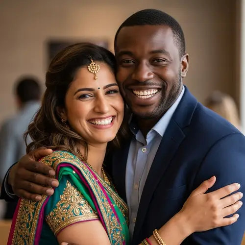 Diverse Friends Sharing a Friendly Hug - Heartwarming Image