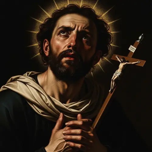Baroque Style Portrait of a Devoted Religious Figure