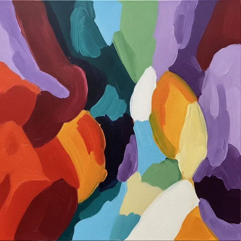 Abstract Painting: Shadows and Harmony