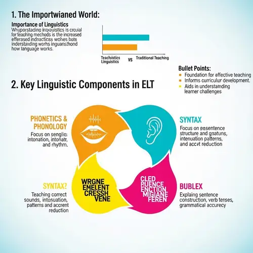 Correlation Between Linguistics and English Language Teaching: Infographic Poster