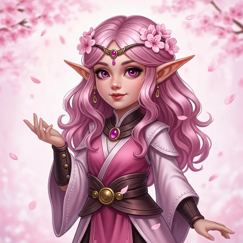 Pink Elf Girl Fantasy Art Pink Elf Girl Fantasy Art