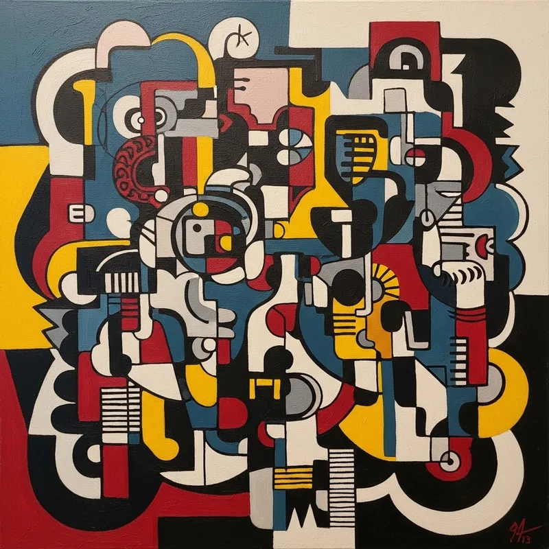 Abstract Art Masterpiece Influenced by Early 20th Century Artists