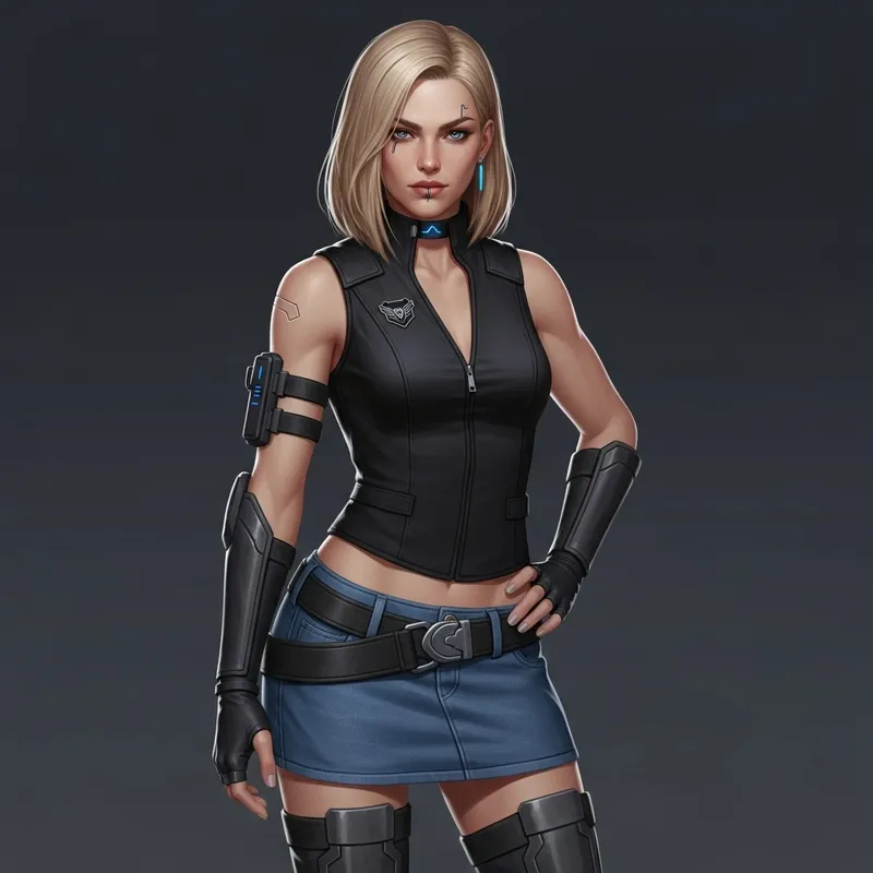 Realistic Female Dragon Ball Z Character - Futuristic Style