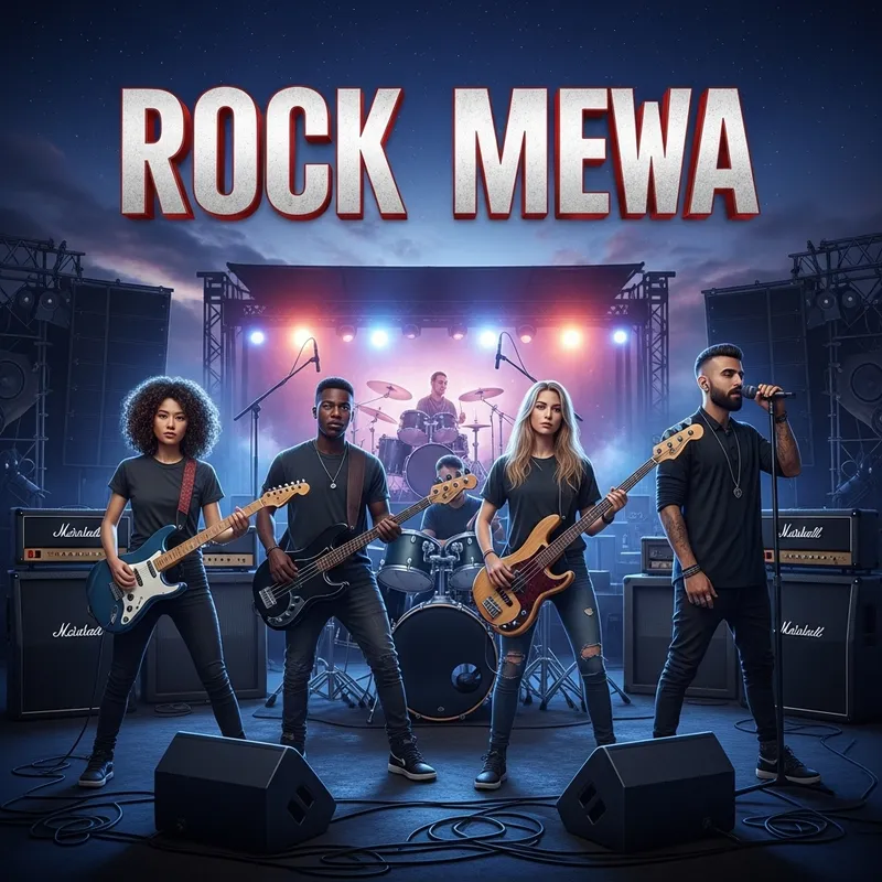 Dynamic Rock Band Concert Poster Design