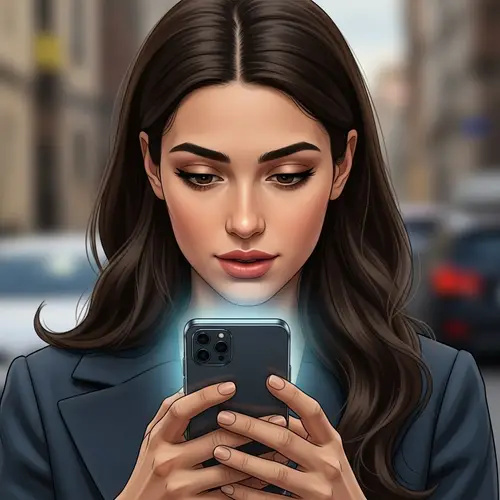 Captivating Middle-Eastern Woman with Modern Smartphone