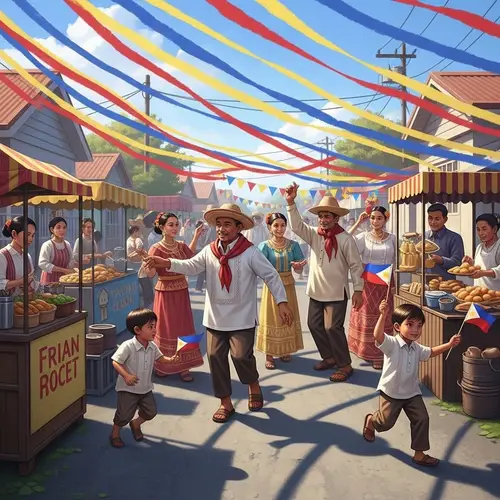 Filipino Cultural Festival: Joyful Celebration in Traditional Attire