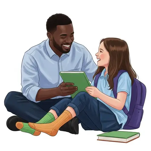 Playful Teacher Tickling Student's Feet | Joyful School Moment