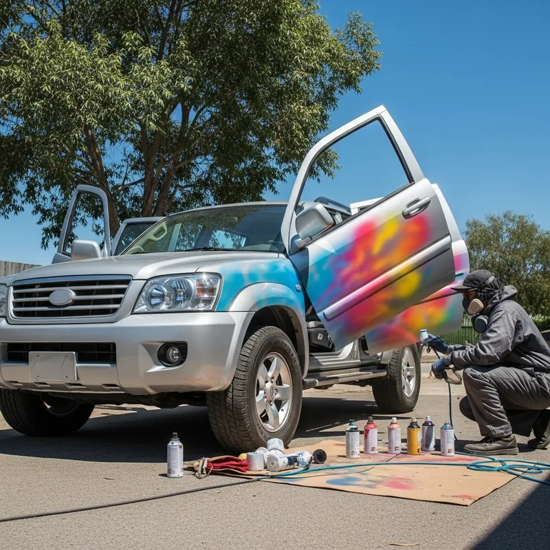Vibrant Custom Car Spray Painting | Off-Roading Vehicle