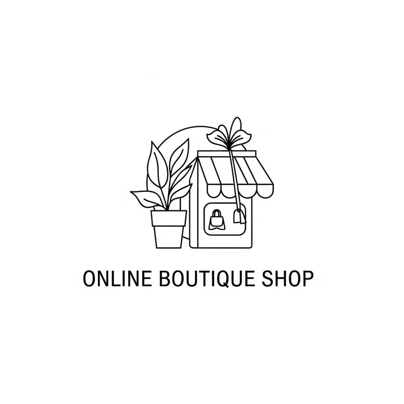 Modern Minimalist Logo Design for Online Boutique Shop