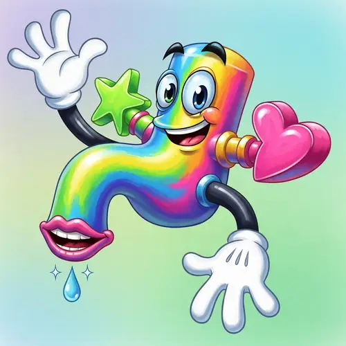 Whimsical Faucet Mascot Design | Digital Painting Art
