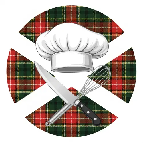 Scottish Tartan Chef Logo Design