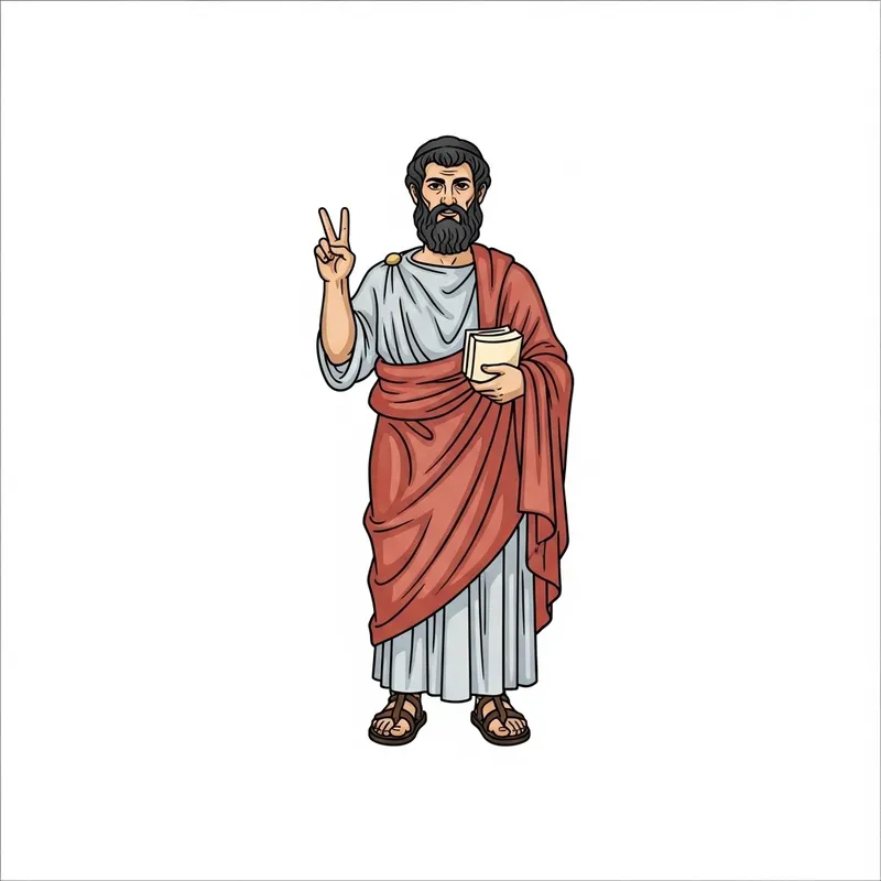Aristotle | Peace Sign Pose in Greek Era Aristotle | Peace Sign Pose in Greek Era