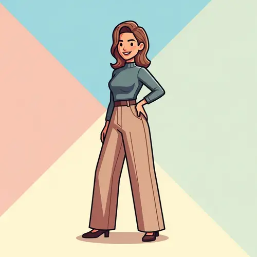 Modern Geometric Block Style Influencer: Modest White Women