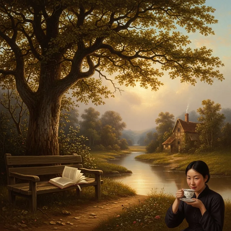 Gratitude Story of (SUBJECT) in (STYLE) | Tranquil Landscape & Peaceful Scene