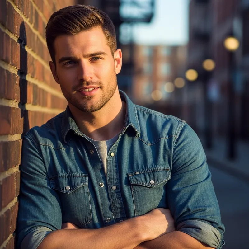 Chris Evans: Confident Handsome Man with Short Brown Hair