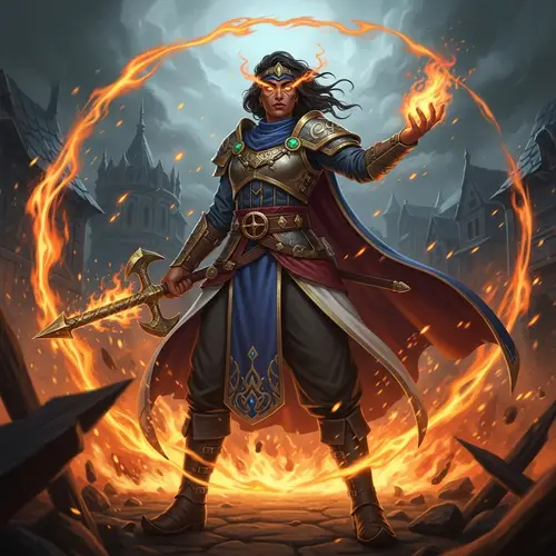 Dynamic Medieval Guild Leader of Strength and Chaos