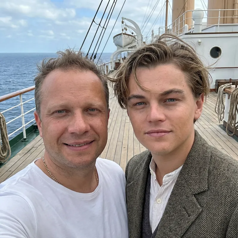 Selfie with Jack Dawson on Titanic's Deck