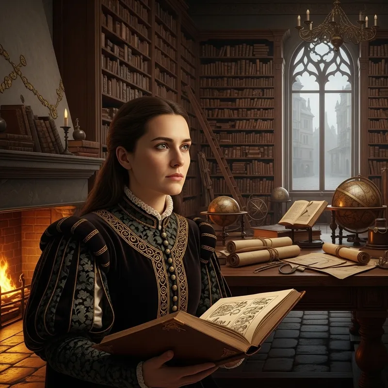 Historical Figure Holding Book - Ancient Wisdom