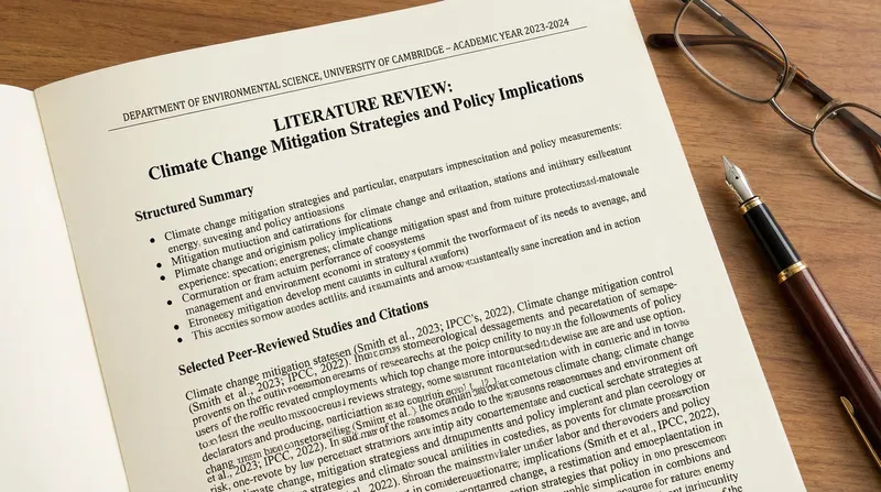 Comprehensive Literature Review on Climate Change