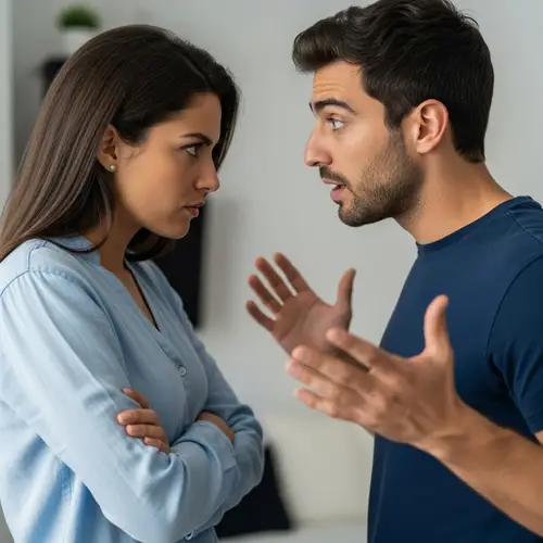 Intense Scenario: Hispanic Woman & Middle-Eastern Man Confrontation