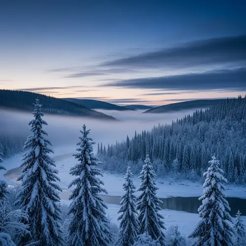 Profound Atmospheric Depiction of Winter Season