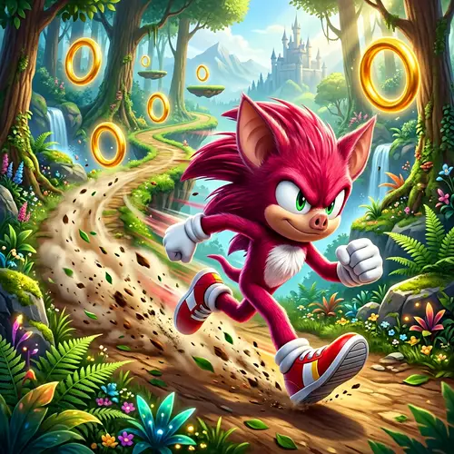 Unique Sonic-Inspired Anthropomorphic Mammal Character