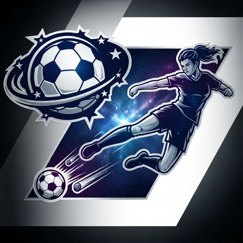 Women's Soccer Team Logo: Power & Space Design
