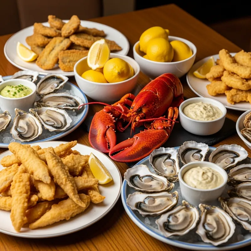 Sumptuous Seafood Spread on Elegant Table