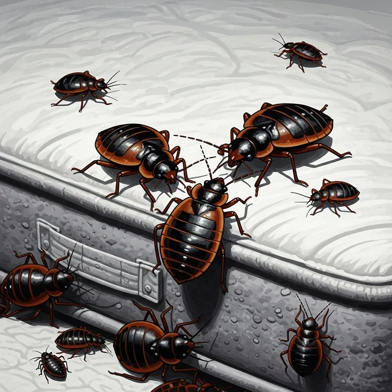 Captivating Abstract Expressionism with Bed Bugs Art