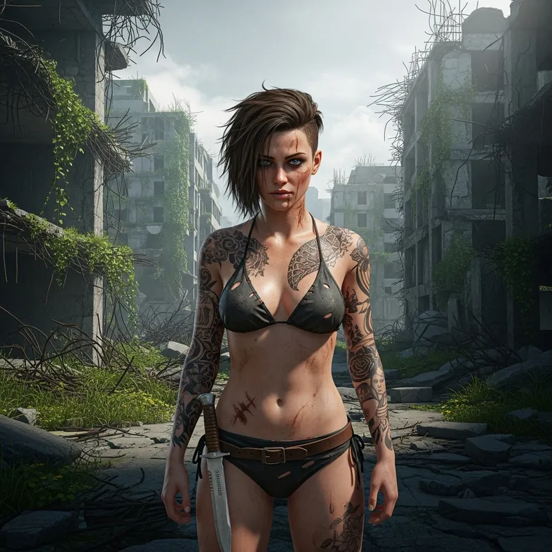 Ellie Williams Survivor in Bikini - Post-Apocalyptic Environment Ellie Williams Survivor in Bikini - Post-Apocalyptic Environment