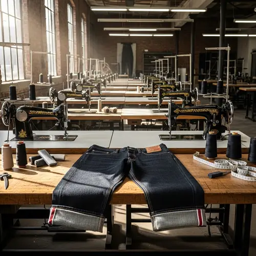 Dark Raw Denim Jeans - Artisanal Jeans Workshop