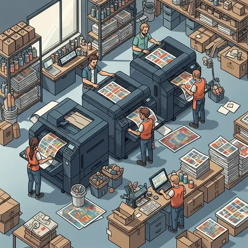 Advanced Digital Print Shop: Symphony of Progress and Color