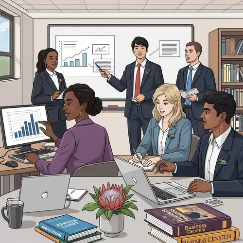 Diverse Business Administration Students Engage in Work Integrated Learning