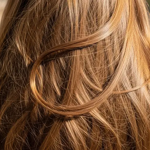 Captivating Light Brown Messy Hair - Up-Close View