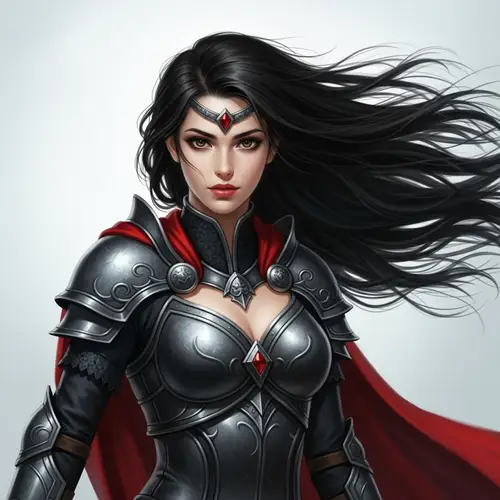 Imposing Warrior Princess in Fantasy World - Stunning Portrait