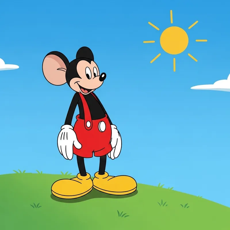 Cute Mouse in 2D Style | Disney Inspired