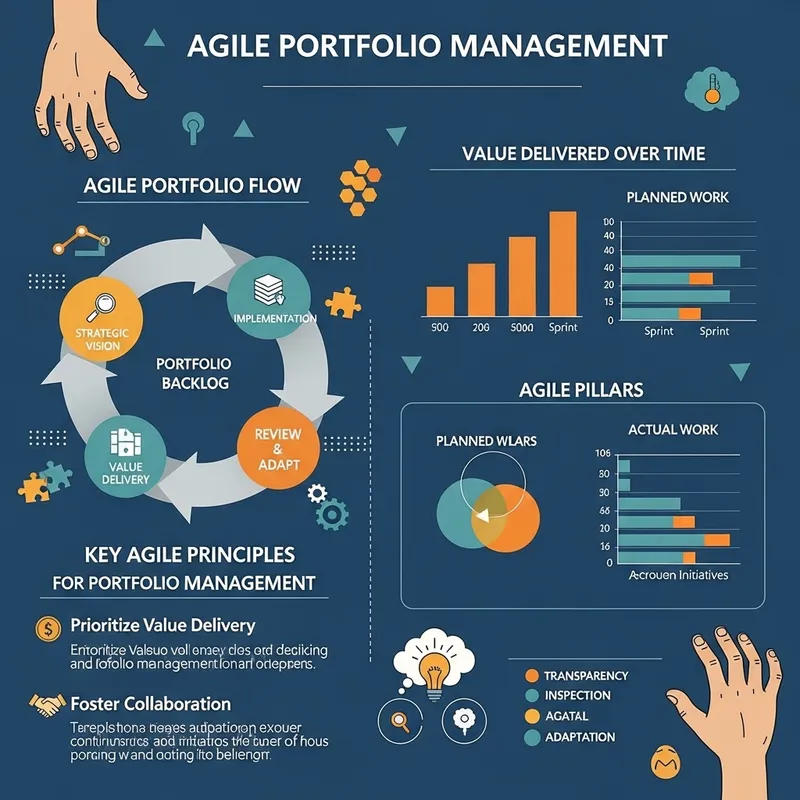 Agile Portfolio Management with Hands-On Infographic Agile Portfolio Management with Hands-On Infographic