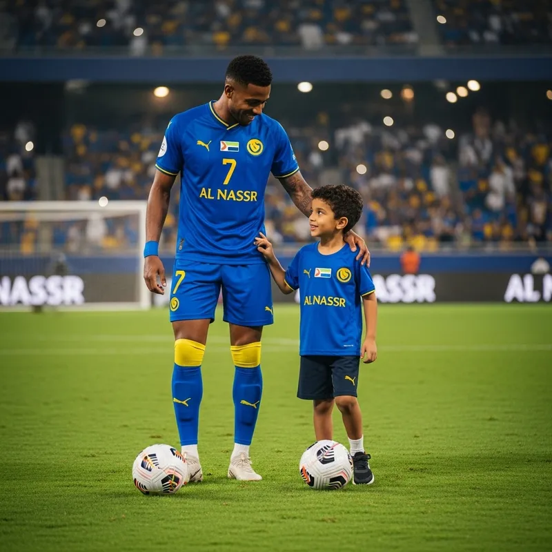 CR7 Playing with Son at Al Nassr: Father-Son Bond in Action