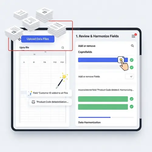 Upload Multiple Data Files: Data Harmonization System