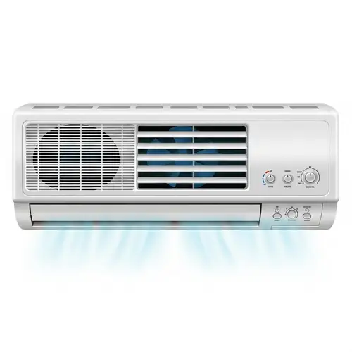 Wall-Mounted Air Conditioning Unit Illustration