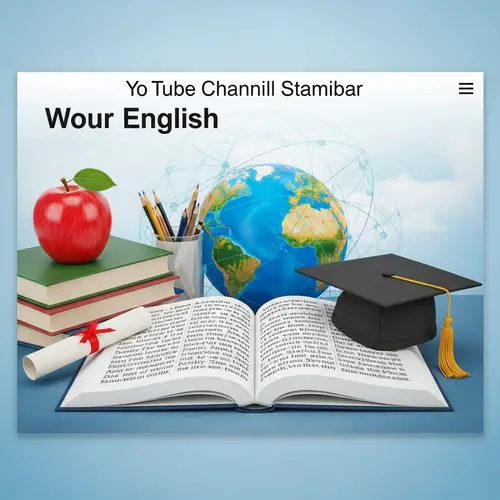 Captivating English Teaching YouTube Channel Cover Photo