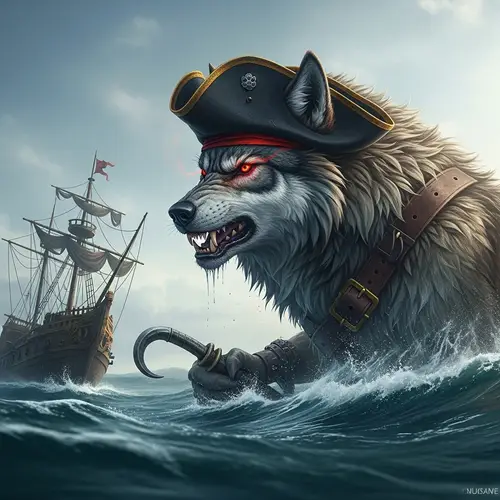 Pirate Wolf - Hyper-Realistic and Terrifying Imagery