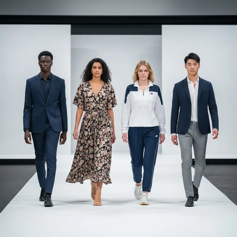 Fashion Models of Diverse Descents Showcasing Clothing | Runway Styles
