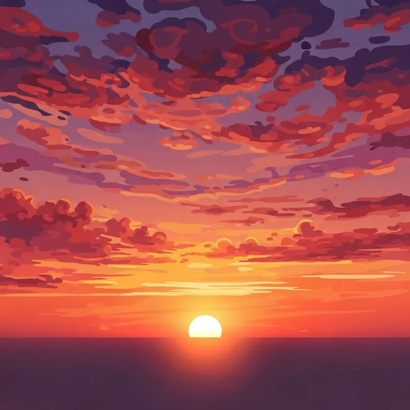 Stunning Abstract Sunset Artwork