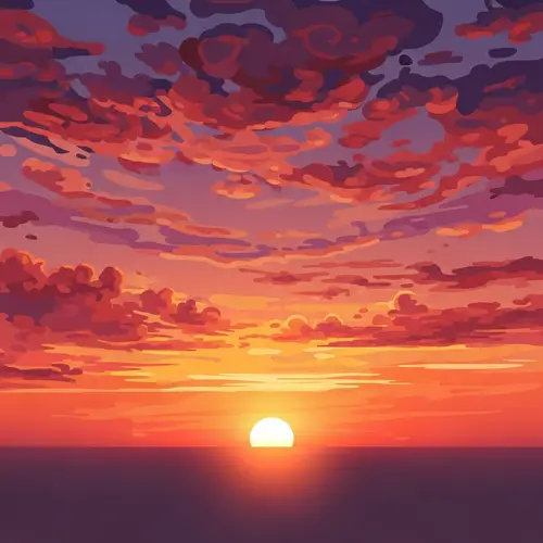Stunning Abstract Sunset Artwork