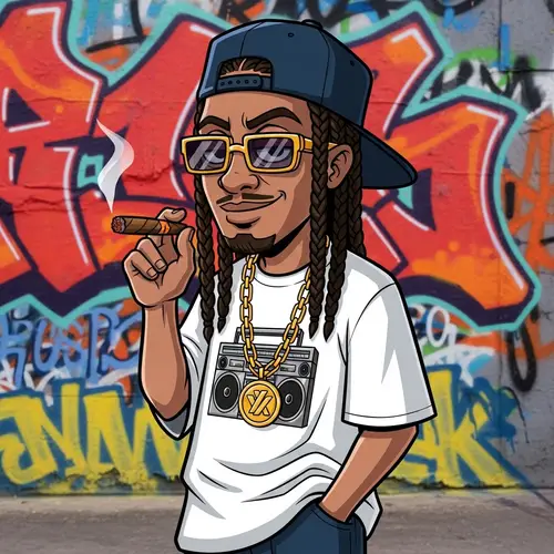 Cool Cartoon Mascot Inspired by Snoop Dog