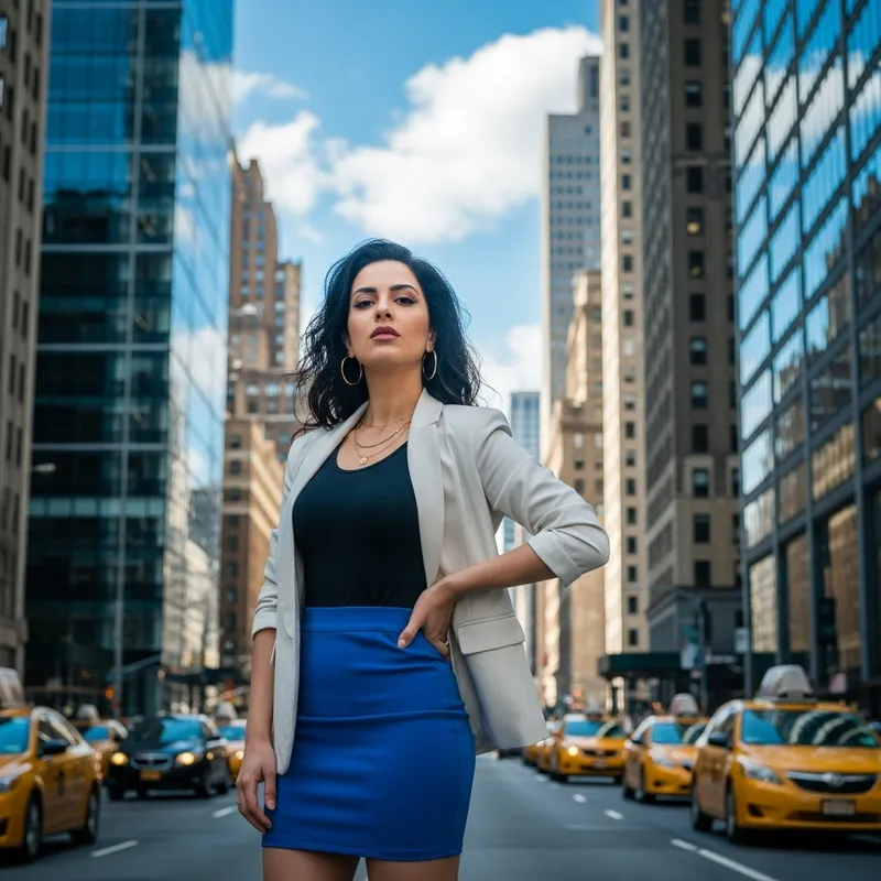 Stylish Woman in Mini Skirt | Urban Fashion Scene