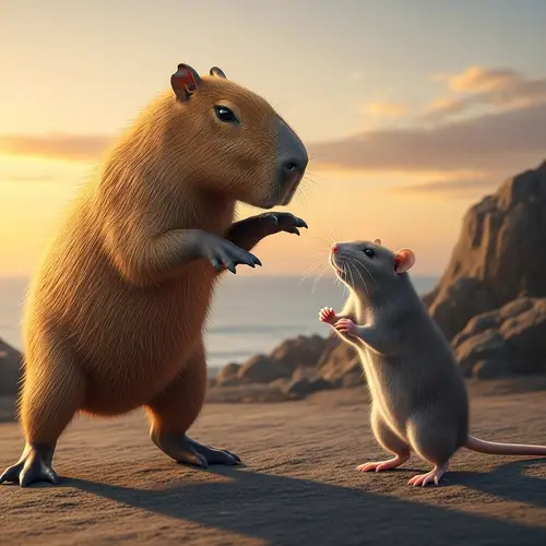 Capybara vs Rat: Epic Kung-Fu Showdown