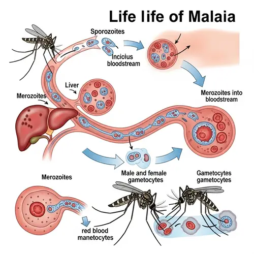 Malaria Life Cycle: Mosquito-Borne Transmission Process